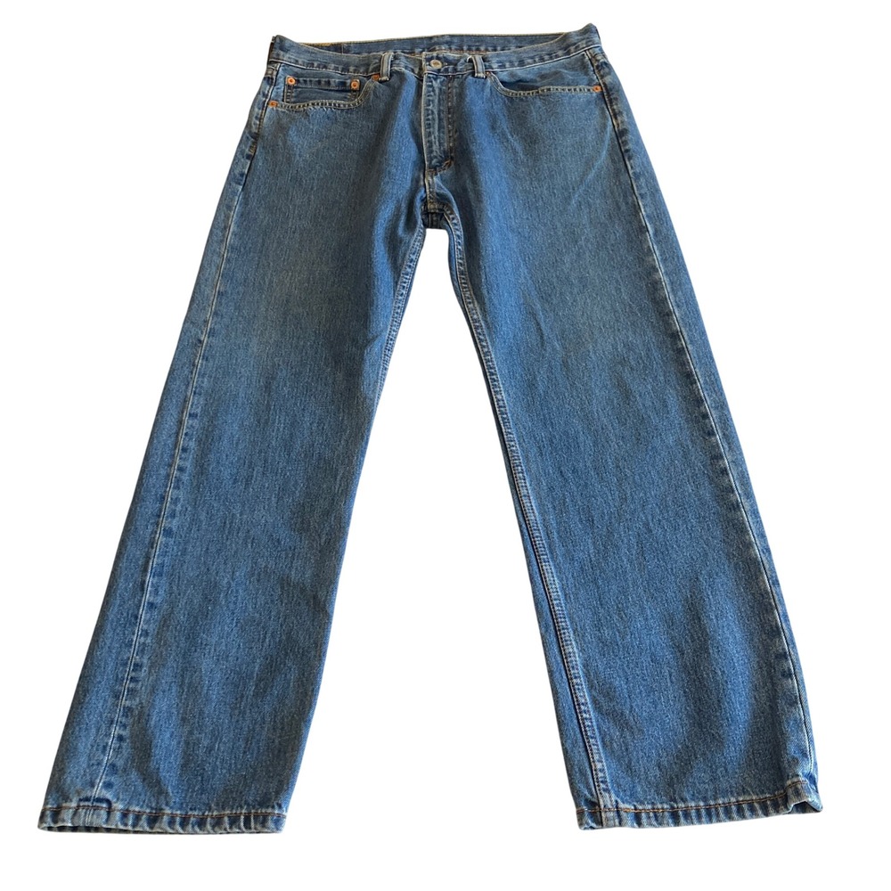 Levis 505 Jeans Mens 36x30 (Fit 33x28) Regular Fit Straight Leg Medium Wash Blue